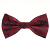 Navy and Burgundy Paisley Designed Pre Tied with  Matching Pocket Square BWTH-964