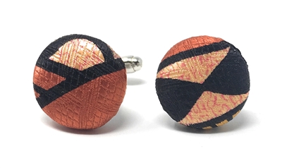 SUNBURST 100% SILK HANDMADE CUFFLINKS CL-122B