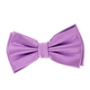Lavender Corded Weave Silk Pre-Tied Bow Tie with A White Pocket Square With Lavender Colored Trim CWPTBT-148