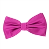 Corded Weave Solid Red Violet Pre-Tied Bow Tie Set With A White Pocket Square With Red Violet Colored Trim CWPTBT-157