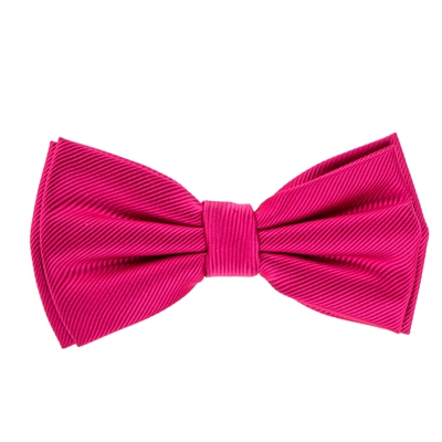 French Rose Corded Weave Pre-Tied Bow Tie with A White Pocket Square With French Rose Trim CWPTBT-160