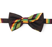 Kente (Dignity) Pre-Tied Bow Tie Set With Matching Hanky DD101PTBT6