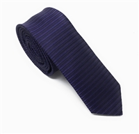 Berry Horizontal Striped Skinny Silk Tie (Tie Only) DSKT074