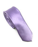 Lavender Solid Skinny Silk Tie (Tie Only) DSKT147