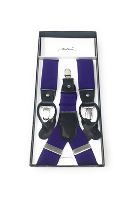 Solid Purple Suspenders DSUP08