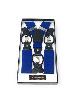 Solid Royal Blue Suspenders DSUP09