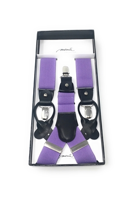 Solid Lavender Suspenders DSUP11