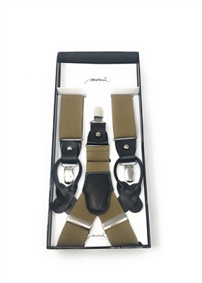 Solid Khaki Suspenders DSUP13