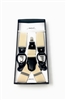 Solid Off White Suspenders DSUP18