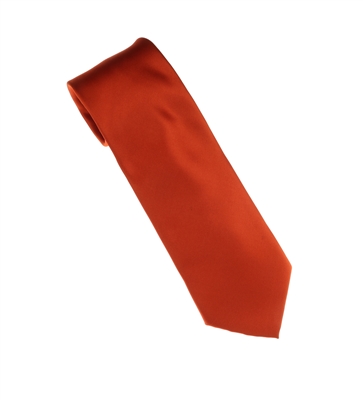 Terra-Cotta (Wide) Silk Necktie Only (No Pocket Square) LTDW-02