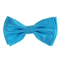 Aqua Blue Micro-Grid Pre-Tied Bow Tie with Matching Pocket Square  MGPTBT-09