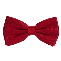 Burgundy Micro-Grid Pre-Tied Bow tie with Matching Pocket Square  MGPTBT-15