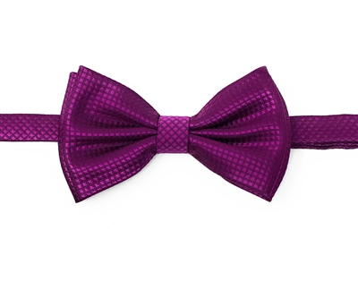 Violet Micro-Grid Pre-Tied Bow tie with Matching Pocket Square MGPTBT-18