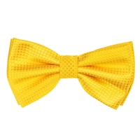 Custard Micro-Grid Pre-Tied Bow tie with Matching Pocket Square - MGPTBT-19