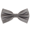 Metallic Gray Pin Dot Pre-Tied Bow Tie with Matching Pocket Square PDPTBT-04