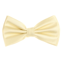 Light Yellow Pin Dot Pre-Tied Bow Tie with Matching Pocket Square PDPTBT-11