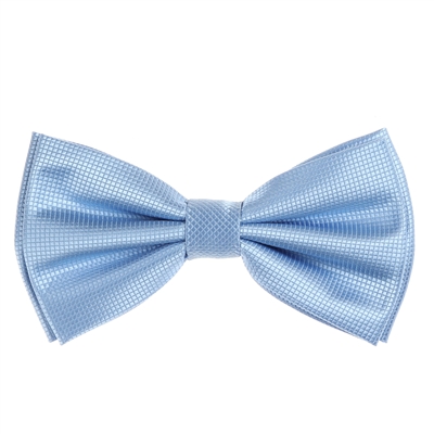 Sky Blue Pin Dot Pre-Tied Bow Tie Set with Matching Pocket Square PDPTBT-17
