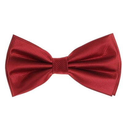 Burgundy-Wine Pin Dot Pre-Tied Bow Tie Set with Matching Pocket Square PDPTBT-22