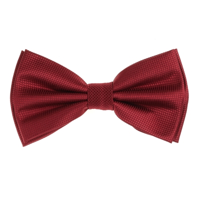 Pin Dot Solid Burgundy Pre-Tied Silk Bow Tie Set With Matching Pocket Square PDPTBT-23