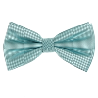 Metallic Teal Pin Dot Pre-Tied Bow Tie Set with Matching Pocket Square PDPTBT-36
