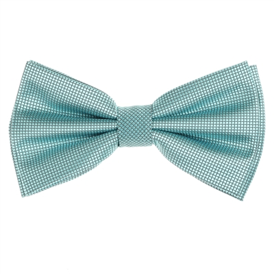Metallic Teal Pin Dot Pre-Tied Bow Tie Set with Matching Pocket Square PDPTBT-36