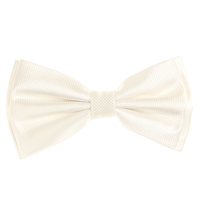 Off-White Pin Dot Pre-Tied Bow Tie Set with Matching Pocket Square PDPTBT-41