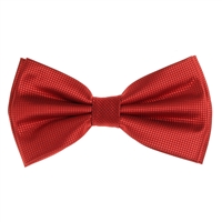 Crimson Red Pin Dot Pre-Tied Bow Tie Set with Matching Pocket Square PDPTBT-43