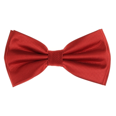 Crimson Red Pin Dot Pre-Tied Bow Tie Set with Matching Pocket Square PDPTBT-43