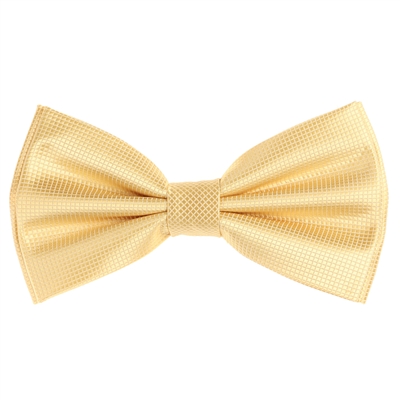 Pastel Yellow Pin Dot Pre-Tied Bow Tie with Matching Pocket Square PDPTBT-47