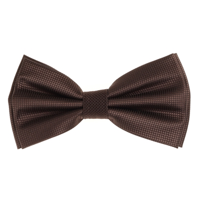 Dark Brown Pin Dot Pre-Tied Bow Tie Set with Matching Pocket Square PDPTBT-50