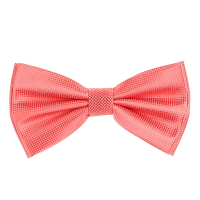 Coral Red Pin Dot Pre-Tied Bow Tie Set with Matching Pocket Square PDPTBT-53