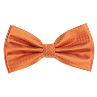 Warm Orange Pin Dot Pre-Tied Bow Tie Set with Matching Pocket Square PDPTBT-54