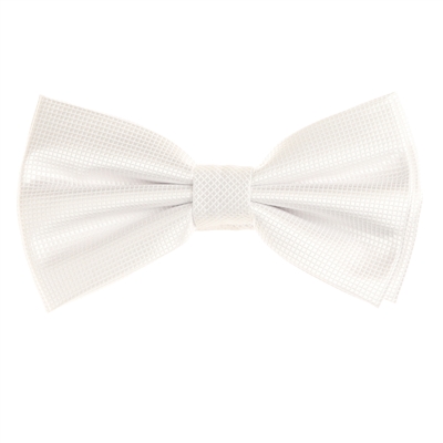 White Pin Dot Pre-Tied Bow Tie Set with Matching Pocket Square PDPTBT-57
