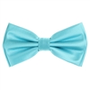 Aqua Blue Pin Dot Pre-Tied Bow Tie Set with Matching Pocket Square PDPTBT-58