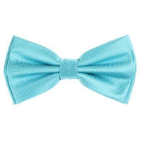 Aqua Blue Pin Dot Pre-Tied Bow Tie Set with Matching Pocket Square PDPTBT-58