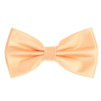 Peach Pin Dot Pre-Tied Bow Tie Set with Matching Pocket Square PDPTBT-61