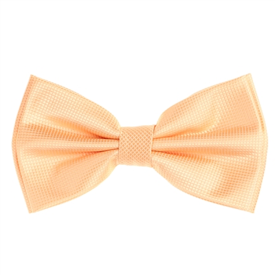 Peach Pin Dot Pre-Tied Bow Tie Set with Matching Pocket Square PDPTBT-61