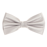 Chrome Silver Pin Dot Pre-Tied Bow Tie Set with Matching Pocket Square PDPTBT-63