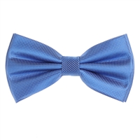 French Blue Pin Dot Pre-Tied Bow Tie Set with Matching Pocket Square PDPTBT-64