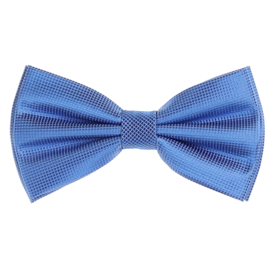 French Blue Pin Dot Pre-Tied Bow Tie Set with Matching Pocket Square PDPTBT-64