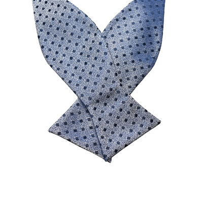 Denim Blue & Navy Diamond Silk Self Tie Bow Tie With Matching Pocket Square SBWTH-448
