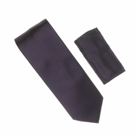 Purple, Black & Berry Horizontal Tie With Matching Pocket Square SHSTWH-79