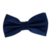 Dark Sapphire Blue Satin Finish Silk Pre-Tied Bow Tie with Matching Pocket Square SPTBT-201