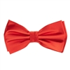 Red  Satin Finish Silk Pre-Tied Bow Tie with Matching Pocket Square SPTBT-202