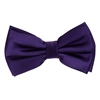 Purple Satin Finish Silk Pre-Tied Bow Tie with Matching Pocket Square SPTBT-212