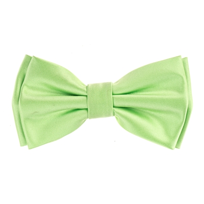 Pastel Green  Satin Finish Silk Pre-Tied Bow Tie with Matching Pocket Square SPTBT-220