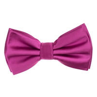 Orchid Satin Finish Silk Pre-Tied Bow Tie with Matching Pocket Square SPTBT-222