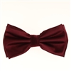 Wine Satin Finish Silk Pre-Tied Bow Tie with Matching Pocket Square SPTBT-238