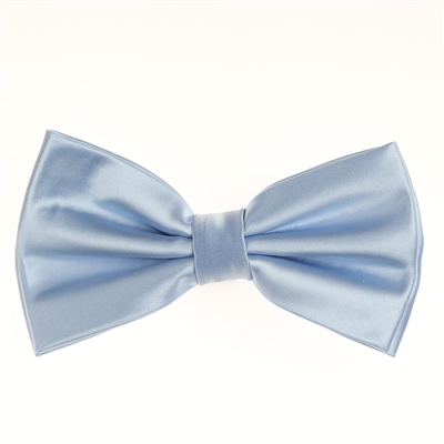Ice Blue  Satin Finish Silk Pre-Tied Bow Tie with Matching Pocket Square SPTBT-240