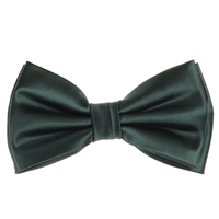 Gem Green Satin Finish Silk Pre-Tied Bow Tie with Matching Pocket Square SPTBT-244
